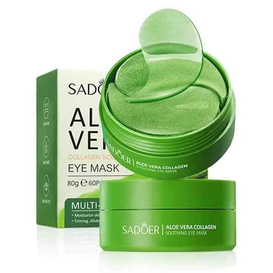 AloeGlow Eye Patches - 60pcs Aloe Vera Colágeno Máscara de Ojos - Hogar Elegance